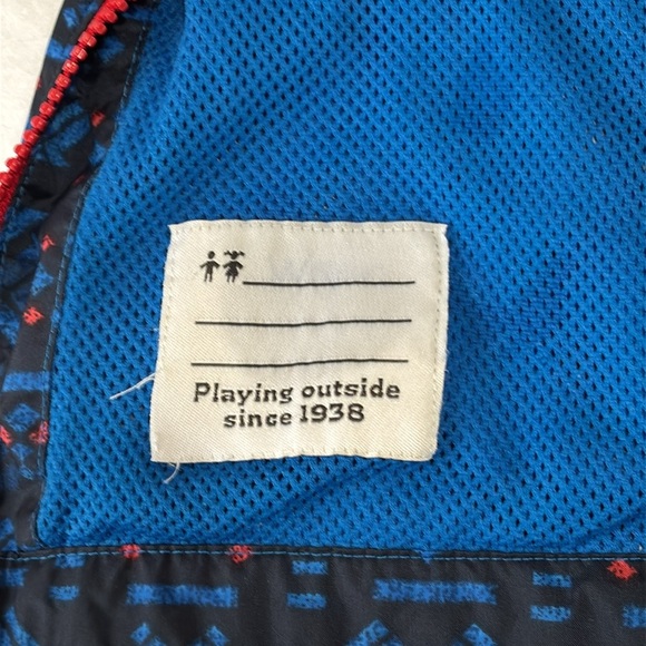 Columbia Black and Blue Geometric Windbreaker - Picture 8 of 11